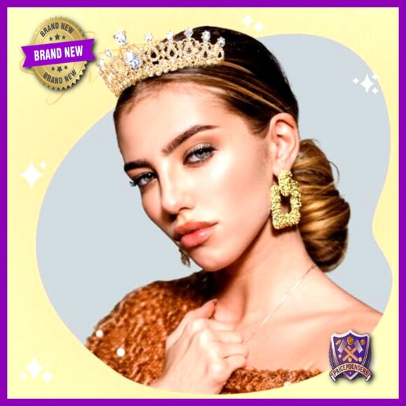 12-Piece Rhinestone Tiara Set with Combs for Weddings Parties Prom main image 6